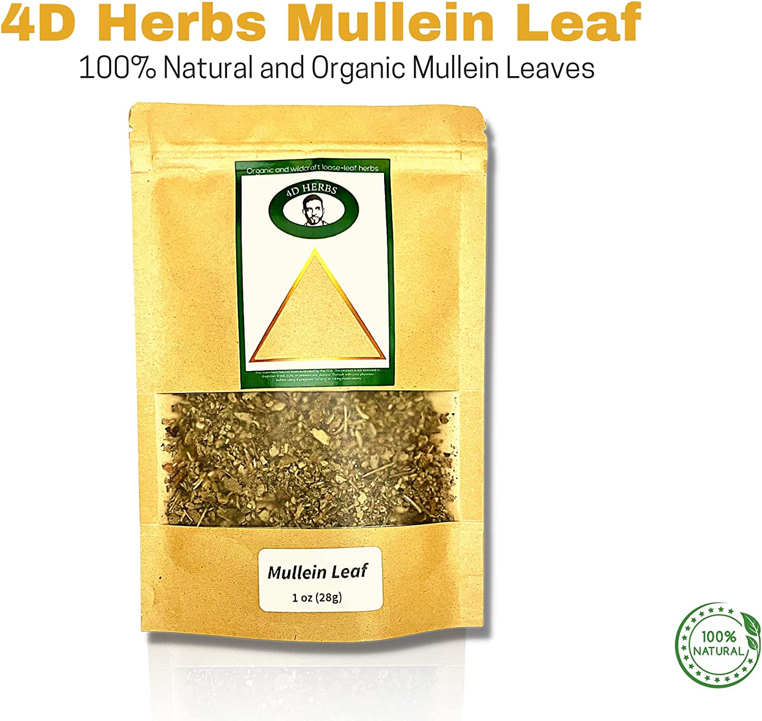 4D Herbs Mullein Leaf Organic